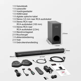 ULTIMEA Apollo S50 4.1 Soundbar met Subwoofer Zwart
