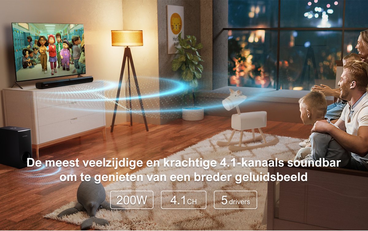 Wat vinden we goed aan de ULTIMEA Apollo S50 Soundbar 4.1 Zwart