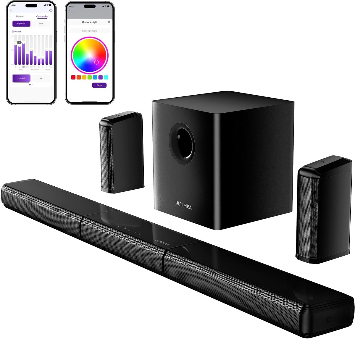 ULTIMEA Apollo S70 Ultra 7.1 Soundbar Set Zwart
