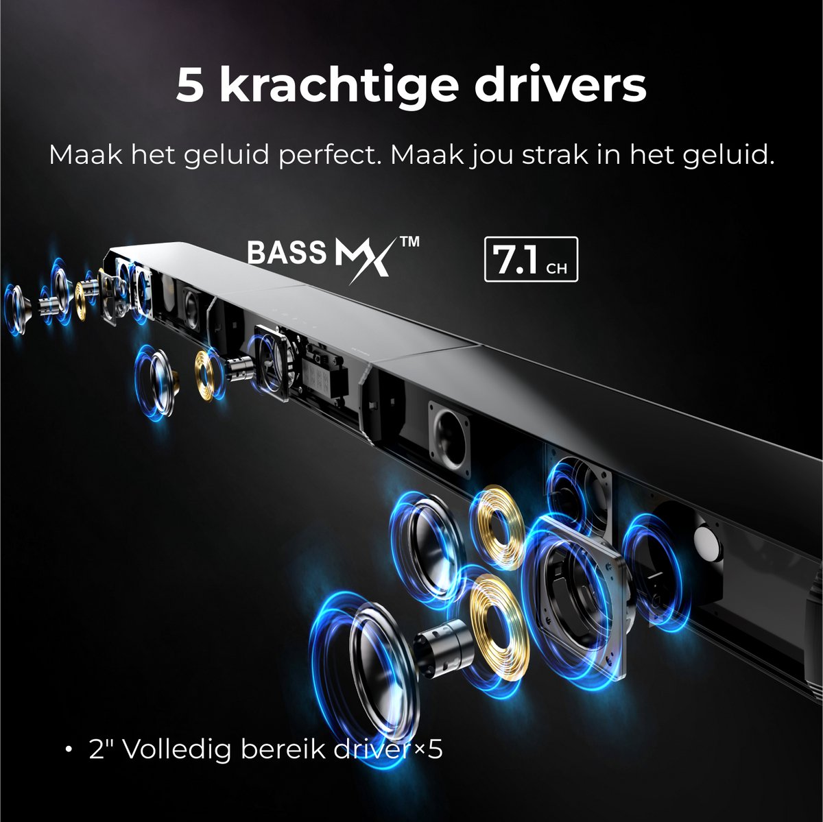 ULTIMEA Apollo S70 Ultra 7.1 Soundbar Set Zwart