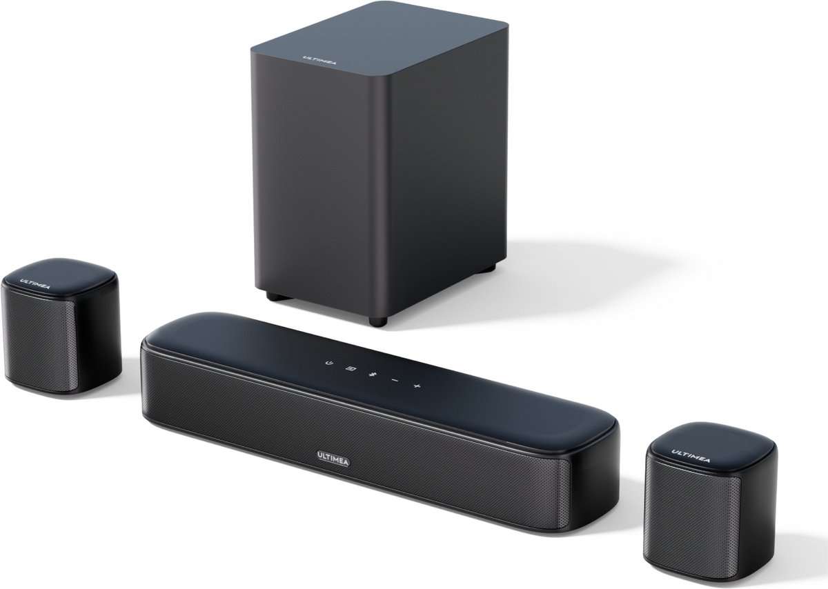 De ULTIMEA Aura A30 5.1-kanaals soundbar set in één oogopslag