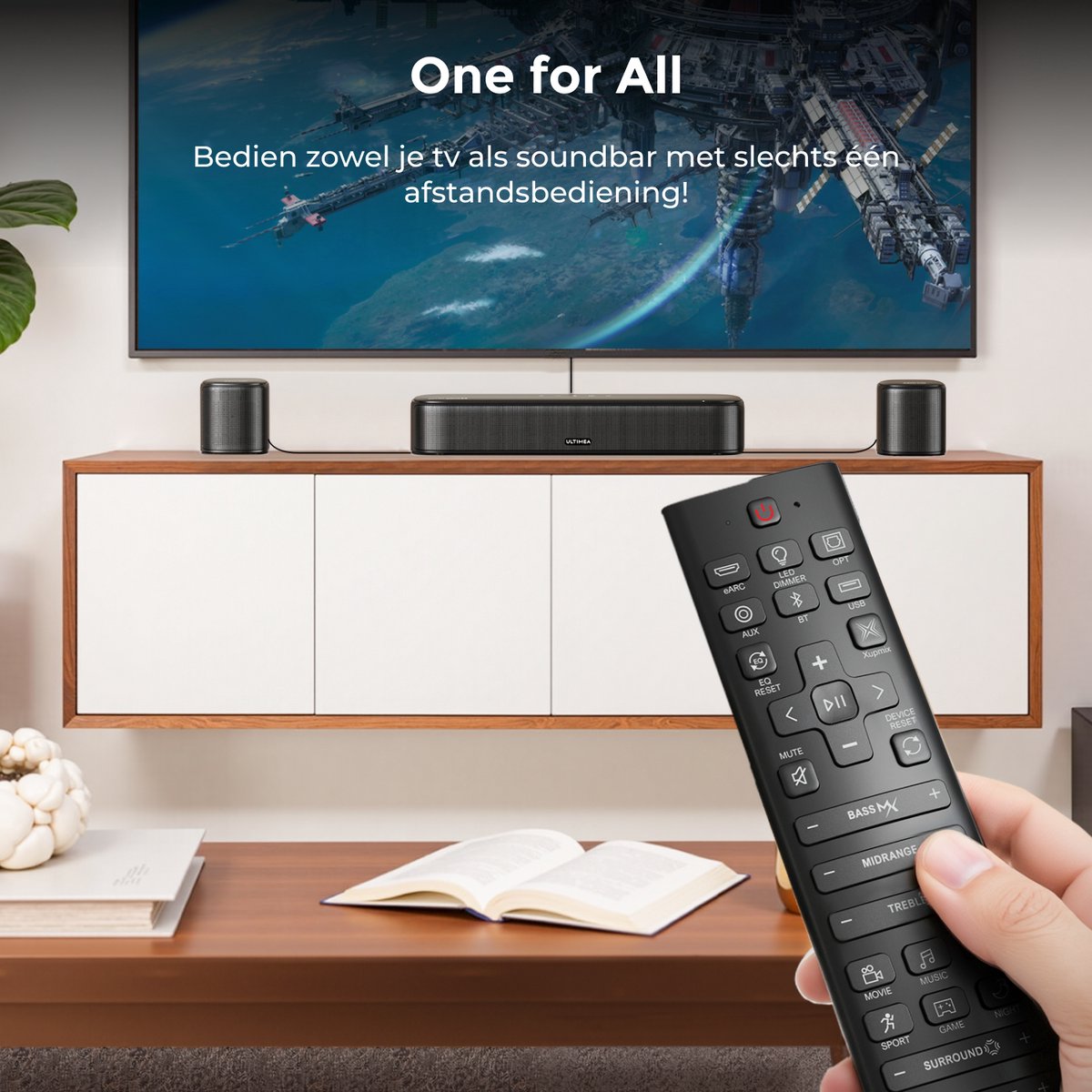 ULTIMEA Aura A60 7.1 Soundbar met Subwoofer en Surround Speakers Zwart