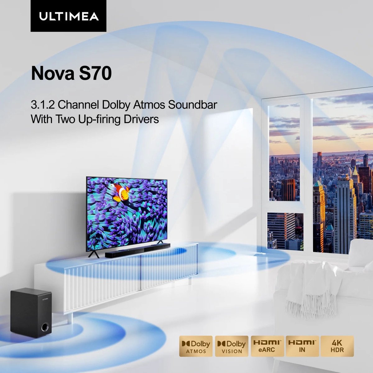 Wat vinden we goed aan de Ultimea Nova S70 Soundbar Zwart