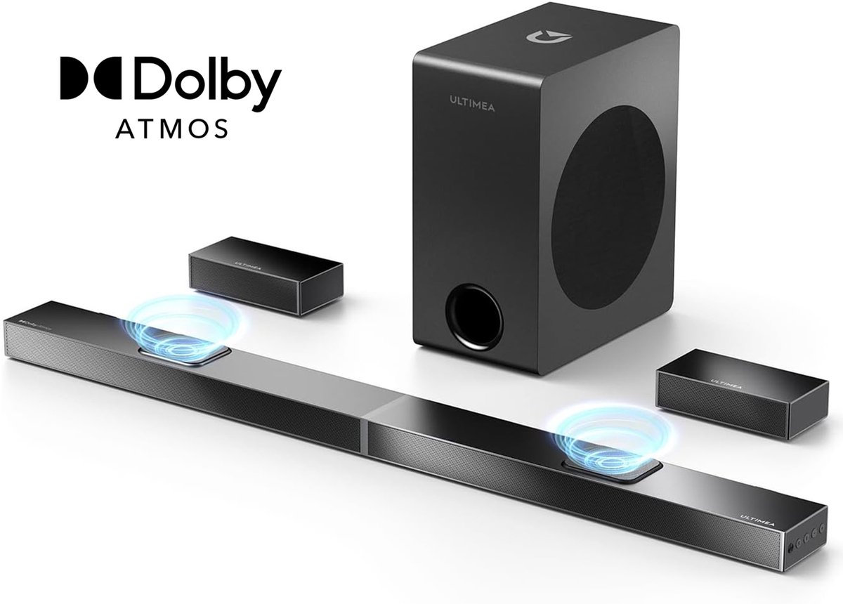 De ULTIMEA Nova S80 Soundbar met Draadloze Subwoofer 5.1.2 Dolby Atmos Zwart in één oogopslag