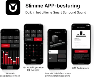 ULTIMEA Poseidon 70 7.1-kanaals soundbar set zwart