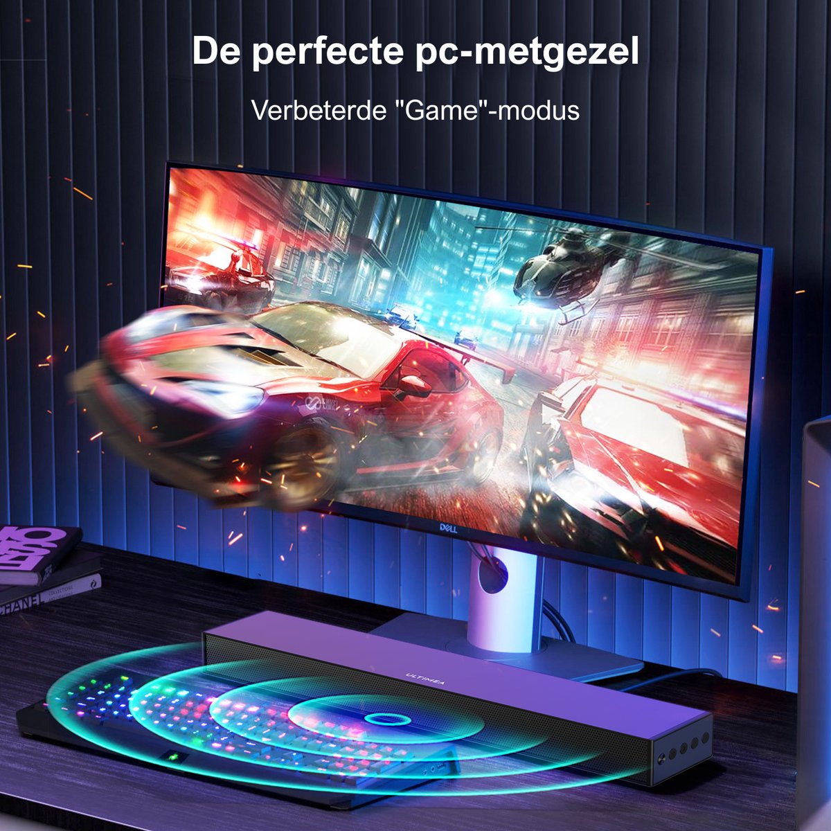 ULTIMEA Soundbar 2.1 Bluetooth Home Theater 160W Zwart