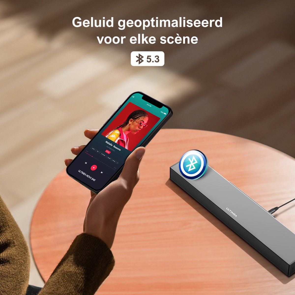 ULTIMEA Soundbar 2.1 Bluetooth Home Theater 160W Zwart