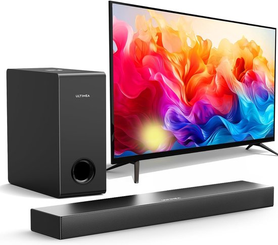ULTIMEA Soundbar 2.1 Bluetooth Home Theater 160W Zwart