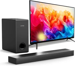 ULTIMEA Soundbar 2.1 Bluetooth Home Theater 160W Zwart