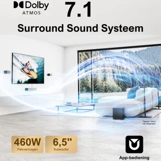 ULTIMEA Soundbar 7.1ch met Draadloze Subwoofer Zwart