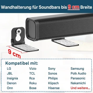 Universele soundbar wandbeugel – montagebeugel onder tv