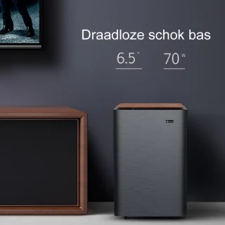 UpLiving® Soundbar met Draadloze Subwoofer Grijs