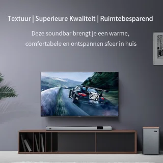 UpLiving® Soundbar met Draadloze Subwoofer Grijs