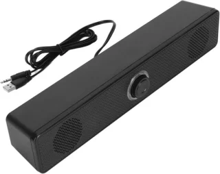 USB computerluidsprekers desktop soundbar zwart