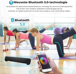 USN Soundbar met Subwoofer en Bluetooth Zwart