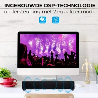 USN Soundbar met Subwoofer en Bluetooth Zwart