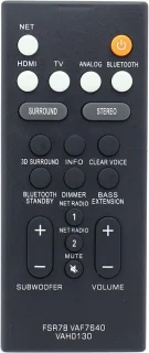 Vervangende afstandsbediening FSR78 voor Yamaha soundbar