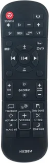 Vervangende afstandsbediening soundbar zwart