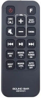 Vervangende afstandsbediening voor soundbar SK4D, SL3D, SPH4BW, SPH4B-W, SJ3, SJ4, SK3D, SPJ4B-W en SPJ4BW