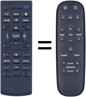 Vervangende afstandsbediening voor tv-soundbar