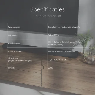 Yamaha True X Home Cinema Set - Soundbar en 2 speakers - Lichtgrijs