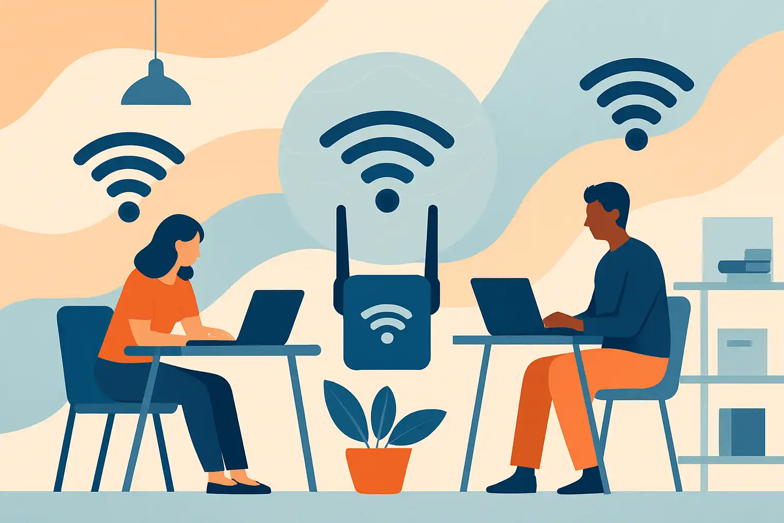 Coworking en wifi-versterkers: zo voorkom je netwerkconflicten in gedeelde werkruimtes