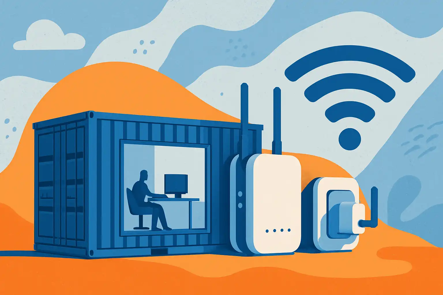 Werk in een zeecontainer? zo krijg je stabiele wifi met de juiste versterker