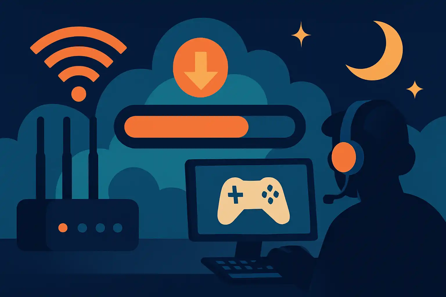 Zware downloadavond? zo zorg je dat grote updates en game‑downloads je wifi niet platleggen