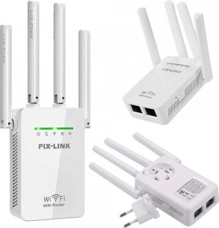 Betaalbare en eenvoudige 2,4 GHz wifi-repeater met vier antennes