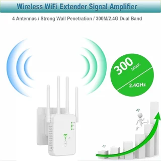 Wifi Dual-Band Extender, Wifi Signaalversterker, Draadloze Repeater, Geschikt Voor Wifi (Wit)