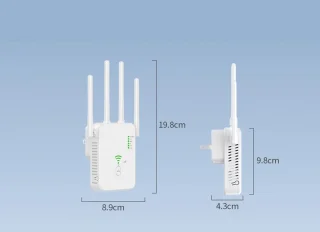 Wifi Dual-Band Extender, Wifi Signaalversterker, Draadloze Repeater, Geschikt Voor Wifi (Wit)