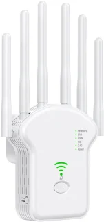 Draadloze wifi-repeater wifi-signaalversterker - 1200 Mbps - Dual-band 2.4G 5G wifi-extender - 802.11ac Gigabit wifi-versterker - WPS-router - wit