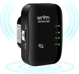 WiFi Versterker & Signaalversterker | Draadloze Repeater met Ethernetpoort, 5000 ft² Bereik, 2.4GHz, AP/Repeater-modus, Eénknopsinstallatie, Compatibel met 99% Routers(Zwart) review