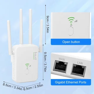 Solacis Wifi versterker stopcontact - Wifi versterker - Wifi repeater - Wifi stopcontact - Wifi verbeteren - Betere wifi - Must have voor een betere wifi in huis!