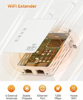 Solacis Wifi versterker stopcontact - Wifi versterker - Wifi repeater - Wifi stopcontact - Wifi verbeteren - Betere wifi - Must have voor een betere wifi in huis!