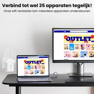 Solacis Wifi versterker stopcontact - Wifi versterker - Wifi repeater - Wifi stopcontact - Wifi verbeteren - Betere wifi - Must have voor een betere wifi in huis!