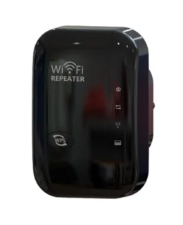 Snelle wifi-signaalversterker voor thuis - Wifi-repeater met groot bereik - Dekking tot 465 m² - Eenvoudig te installeren wifi-repeater - Draadloze signaalversterker met ethernetpoort - Zwart