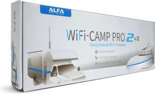 Alfa Network WiFi Camp Pro 2V2 WiFi versterking & Hotspot - voor de camper, caravan, boot, tuin en boerderij