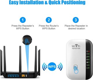 Wat vinden we goed aan de Wifi versterker stopcontact - Wifi versterker draadloos - 300Mbps 2.4GHz - Zwart