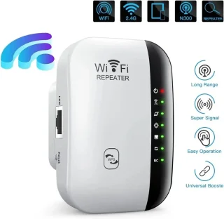 Wifi versterker stopcontact - Wifi versterker draadloos - 300Mbps 2.4GHz - Zwart