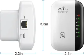 Wifi versterker stopcontact - Wifi versterker draadloos - 300Mbps 2.4GHz - Zwart
