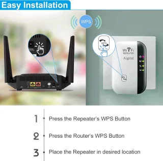 Wifi Versterker - Stopcontact Repeater Draadloos - Extender