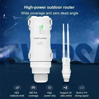 WiFi Repeater - WiFi Versterker - WiFi Extender - Draadloze Router - Outdoor Access Point - Lange Afstand WiFi Antenne - Dual Band 2.4G & 5G - Waterdicht - Snel Internet - Sterk Signaal - 1200Mbps - 4 Externe Antennes - PoE Ondersteuning