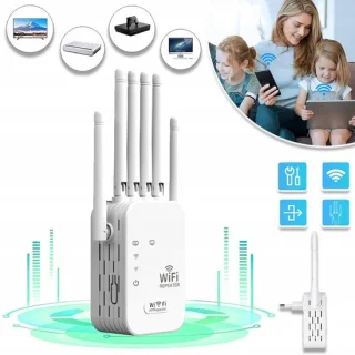 2,4 GHz wifi-signaalversterker met 6 antennes