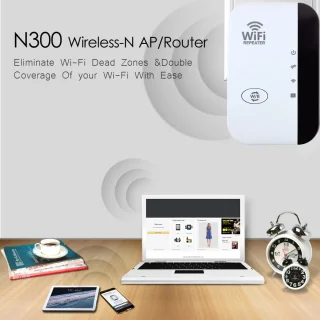 300Mbps Draadloze WiFi Repeater 802.11n Wit