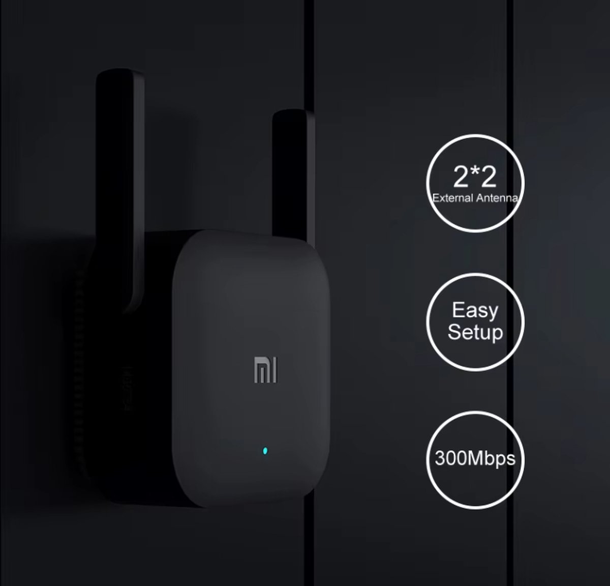 Almas Xiaomi WIFI PRO Versterker 300M Zwart EU-plug