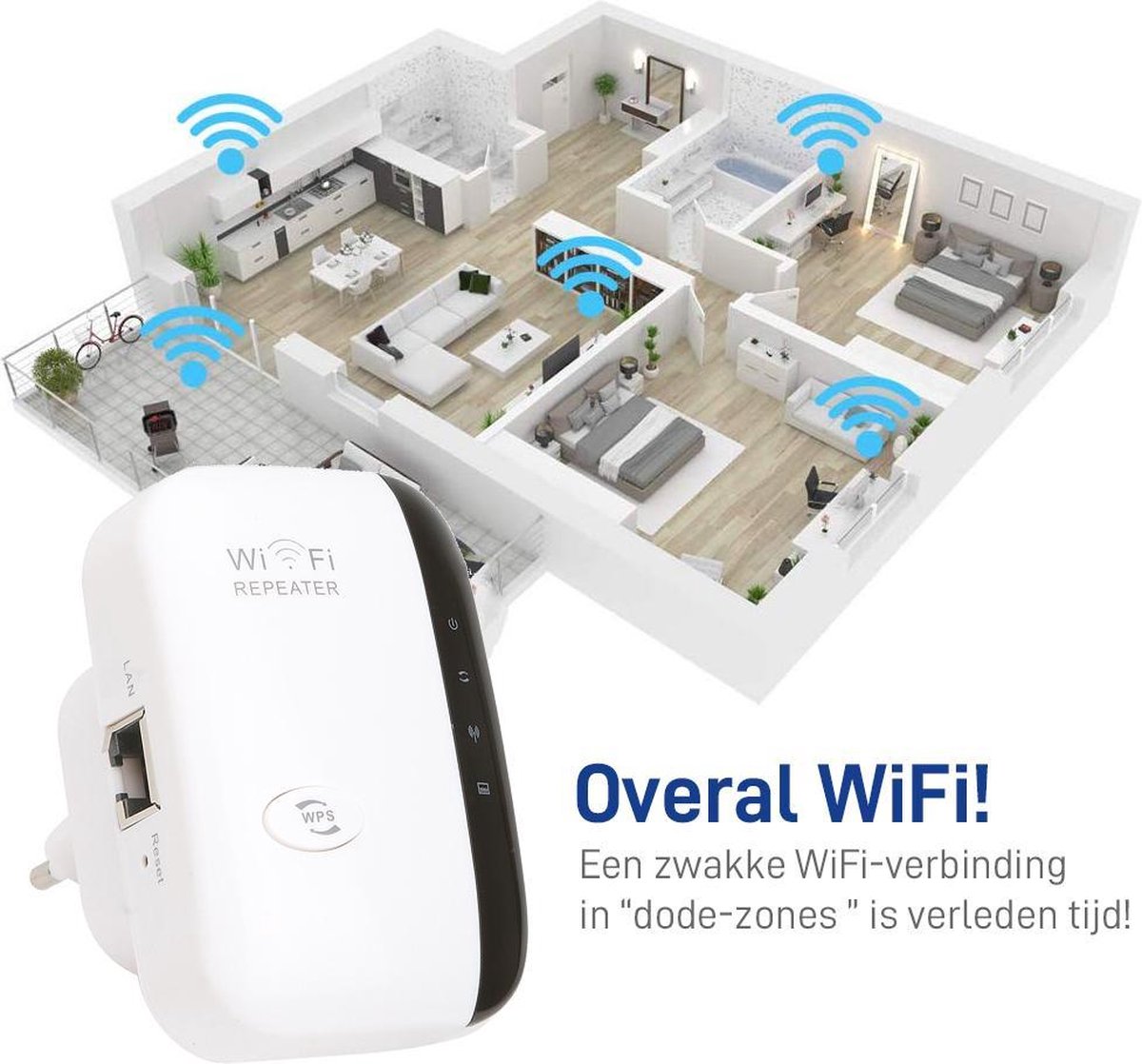 Wat vinden we goed aan de Athletix WiFi Versterker Stopcontact 300 Mbps 2.4 GHz Wit