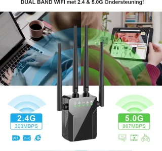 BlueShadow WiFi Repeater 1200Mbps Dual Band