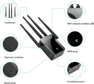 BlueShadow WiFi Repeater 1200Mbps Dual Band