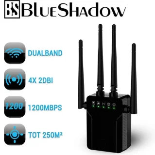 BlueShadow WiFi Repeater 1200Mbps Dual Band